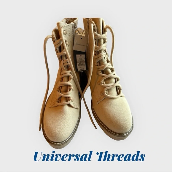 NWT Universal Threads Women’s Parker Lace-Up Combat Boots - Picture 1 of 10